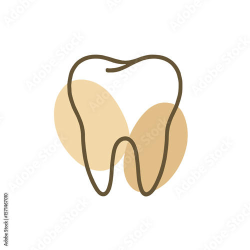 Tooth icon in abstract style