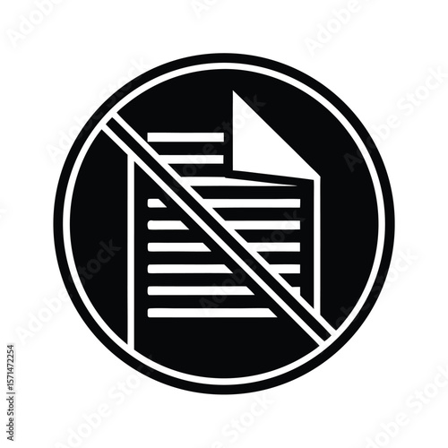 Clean Segmented Document Icon Vector Illustration