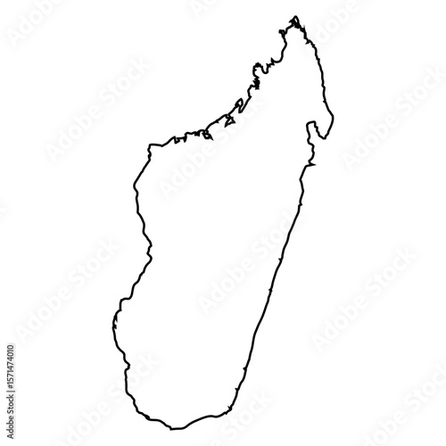 map of Madagascar line