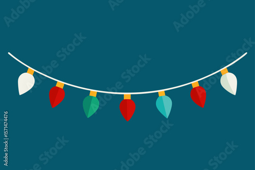 Holiday Banner Design With Festive Light Elements