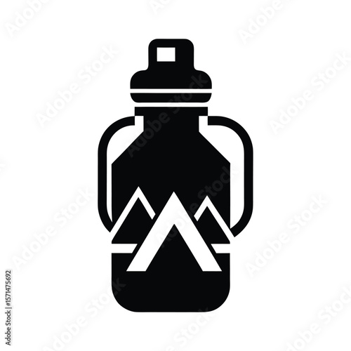 Hiking Bottle Holder Icon Vector Illustration