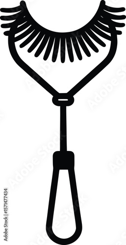 eyelash curler on white background.eps