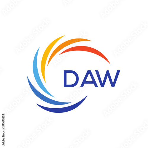 DAW Letter Initial Logo Design Template Vector Illustration 