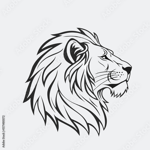 Wallpaper Mural Lion Head Logo Icon  Vector Illustration on Isolated Background Torontodigital.ca
