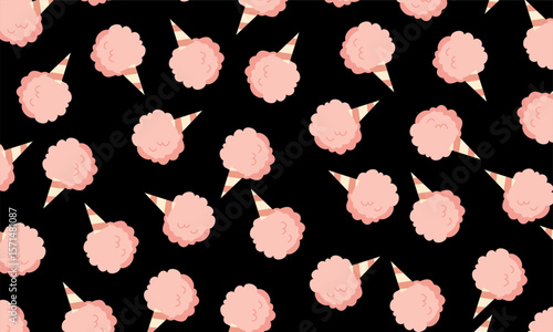 Cotton candy seamless pattern. cotton candy pattern background vector design