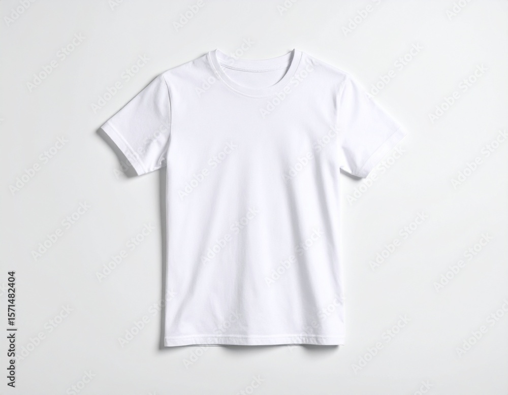 白い無地のTシャツ モックアップサンプル 白背景 白い無地のTシャツ モックアップサンプル 白背景