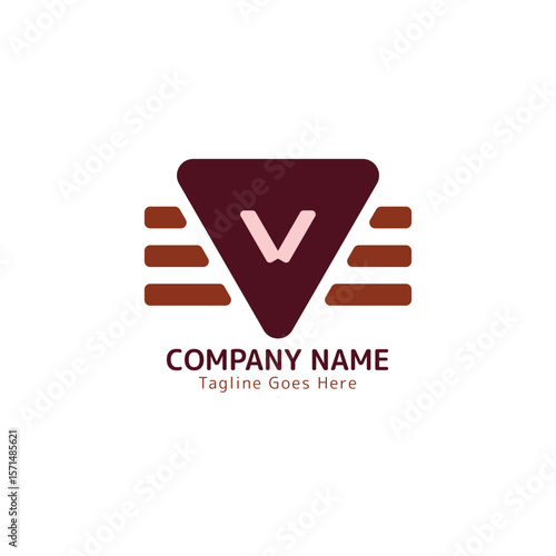 V, V logo, letter v with abstract logo icon design vector design template inspiration