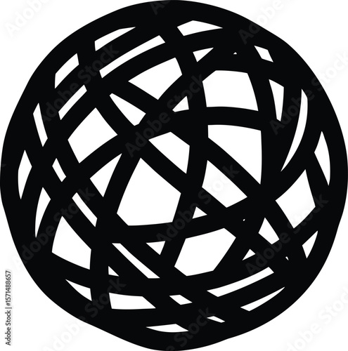 rubber band ball on white background.eps
