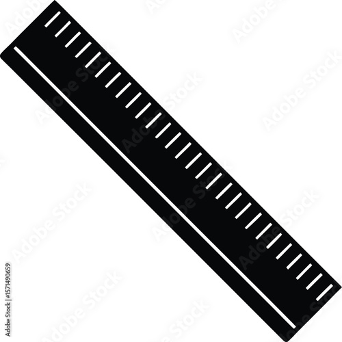 slide rule on white background.eps