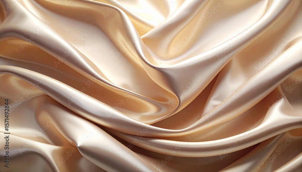 Flowing Silk Fabric in Abstract Artistic Motion Flowing Silk Fabric in Abstract Artistic Motion