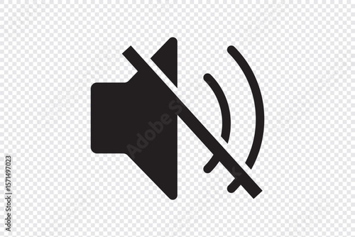 Silent speaker icon. Mute volume sound. Audio speaker. Volume icons. Mute sound icon. Muted speaker icon.