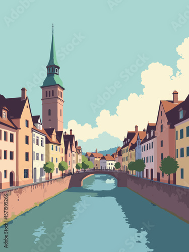 Strasbourg, France – Petite France quarter with timber-framed houses and canals