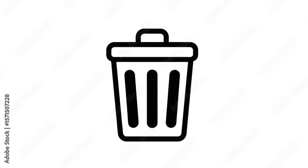 Trash can icon isolated on a transparent background Trash can icon isolated on a transparent background