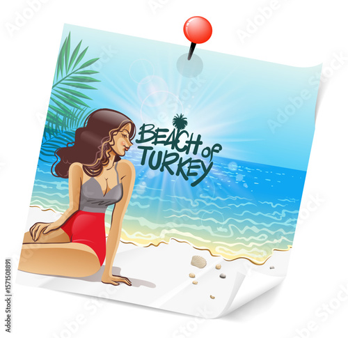 sunbathing in beach paper.ai