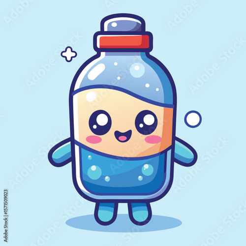 Cute cartoon soda bottle