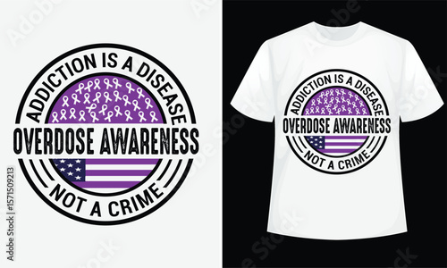  International Overdose Awareness Day T-Shirt design.