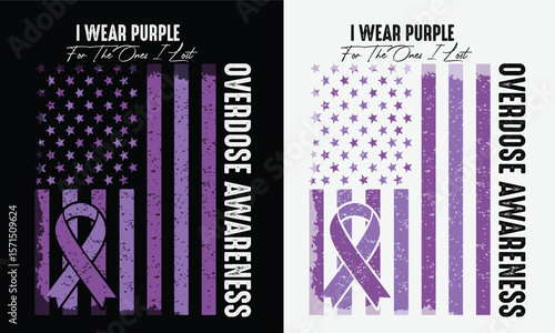  International Overdose Awareness Day T-Shirt design.