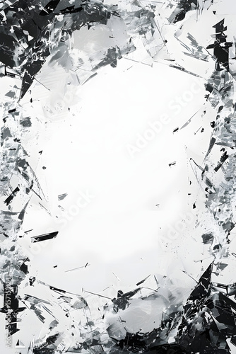 Shattered Glass Frame Background.