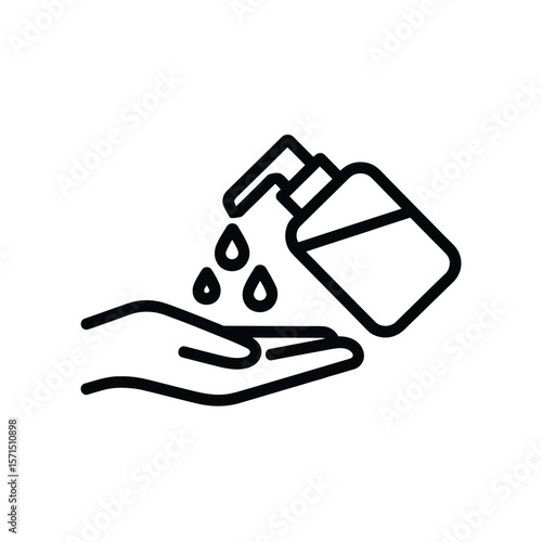 Hand Sanitizer Dispenser Icon Cleanliness and Hygiene for Health Protection
