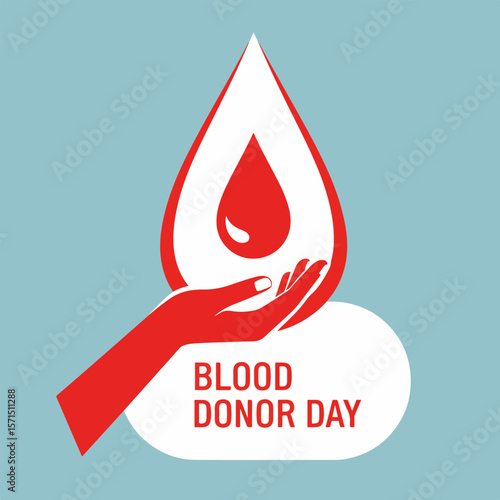 Vector illustration of blood donor day