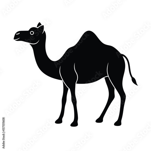 watercolor-effect-camel-vector-illustration-on-whi.eps