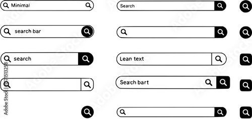 search bar icon. transparent search bar vector symbol.
