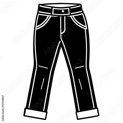 Classic Denim Jeans Vector Illustration