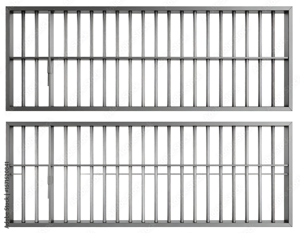Sturdy gray metal bars form a secure barrier, symbolizing confinement and restriction. Sturdy gray metal bars form a secure barrier, symbolizing confinement and restriction.
