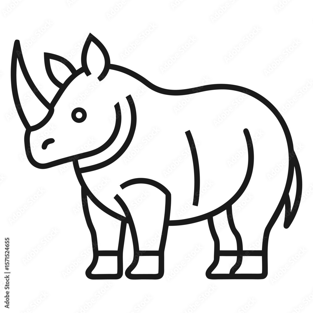 Fototapeta premium rhino vector illustration