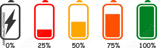 Battery charge indicator icon. Vector illustration