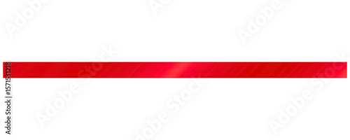 Long straight red ribbon isolated on transparent background. horizontal clean ribbon in red color for banner design, holiday, gift boxes, greeting card, gift decoration design elements. PNG