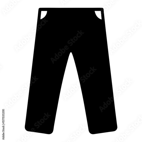 Black pants illustration showcasing a simple and fashionable everyday apparel item