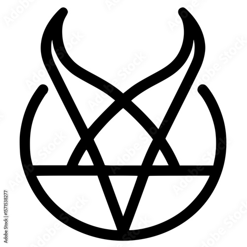 Satanic symbol silhouette