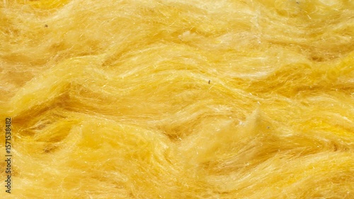 yellow mineral wool with a visible texture