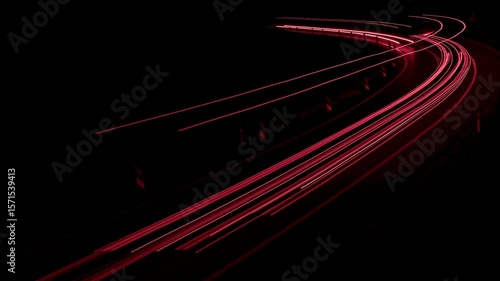 lights of cars driving at night. long exposure