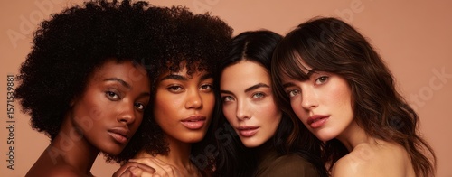 The Diverse Beauty of Four Women Celebrating Friendship and Individuality