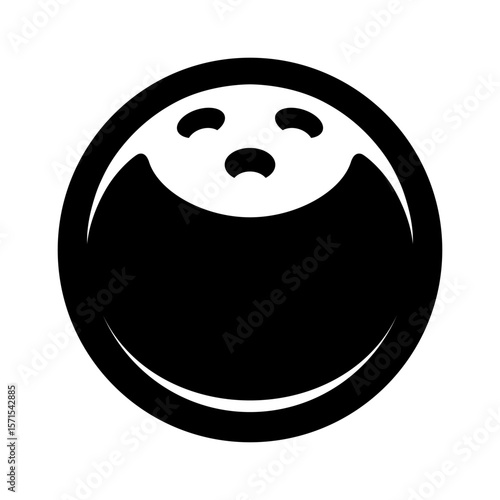 Bowling Ball icon. Sport games. Sporting equipment. Emblem, badge.