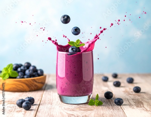 berry smoothie with blueberries