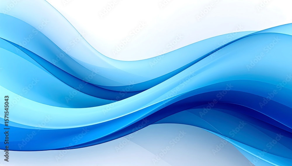 Fototapeta premium Abstract flowing blue waves