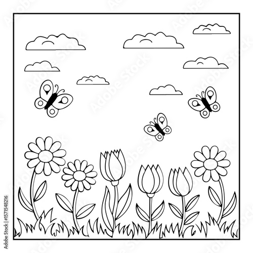 hand drawn vector illustration of coloring pages