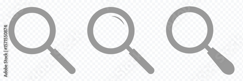 Magnifying glass icon in line style. magnifier or loupe sign. Loupe icons set. Magnifying glass icon, magnifier icon eps 10