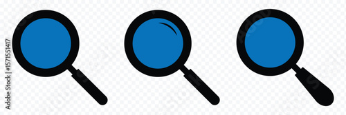 Magnifying glass icon in line style. magnifier or loupe sign. Loupe icons set. Magnifying glass icon, magnifier icon eps 10