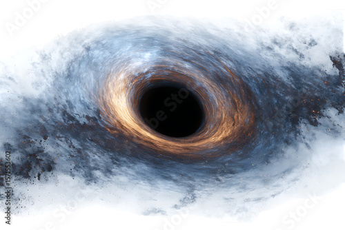 Artistic rendering of a black hole's gravitational pull.