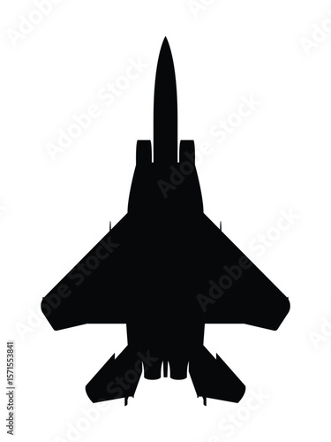 F-15 Eagle fighter jet icon. us army symbol. isolated vector image for military concepts, infographics and web design