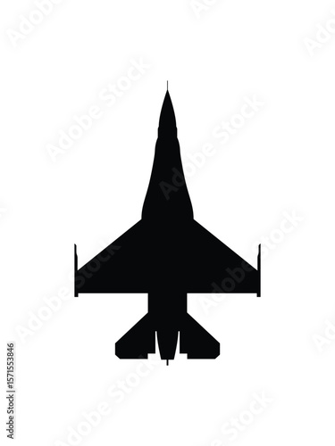 F-16 Fighting Falcon fighter jet icon. us army symbol. isolated vector image for military concepts, infographics and web design