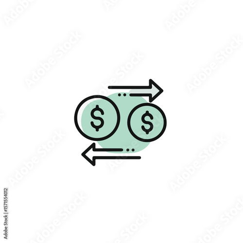 Money exchange concept illustration.