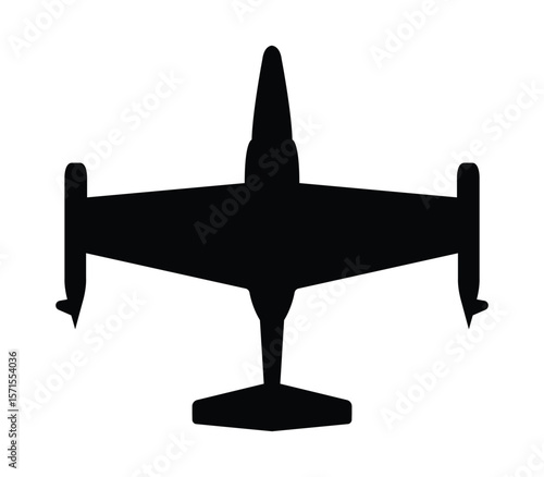 F-89 Scorpion fighter jet icon. us army symbol. isolated vector image for military concepts, infographics and web design, Heritage of U.S. Air Force Fighters