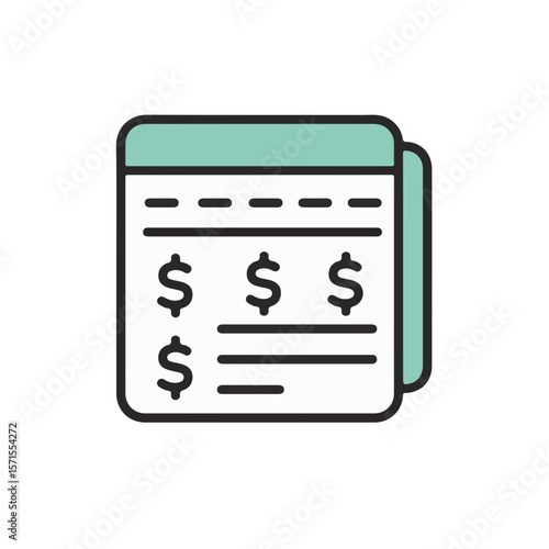 Financial ledger illustration.