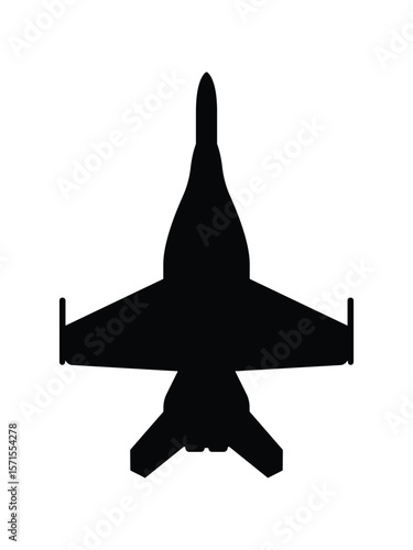 FA-18 Hornet fighter jet icon. us army symbol. isolated vector image for military concepts, infographics and web design