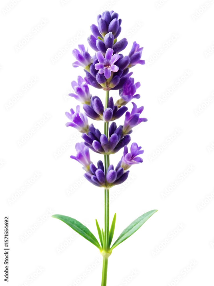 Obraz premium lavender flower isolated on white background,png,ai generated.